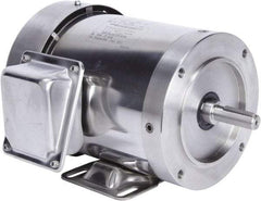 Leeson - 2 Max hp, 1,800 Max RPM, Premium Efficient Electric AC DC Motor - 230/460 V Input, Three Phase, 56HC Frame, 5/8" Shaft Diam, C-Face with Base Mount, TEFC Enclosure - All Tool & Supply