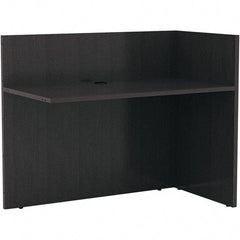 ALERA - Woodgrain Laminate Reception Desk - 44" Wide x 23-5/8" Deep x 41-1/2" High, Espresso - All Tool & Supply