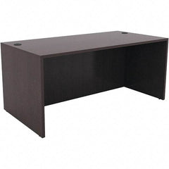 ALERA - Woodgrain Laminate Straight Front Desk - 59-1/8" Wide x 29-1/2" Deep x 29-5/8" High, Espresso - All Tool & Supply