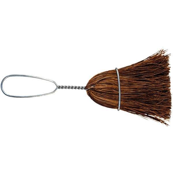 PFERD - 10" OAL Palmyra Bristle Whisk Broom - 7" Long Metal Handle, 3" Bristle Length, 4-1/2" Wide - All Tool & Supply