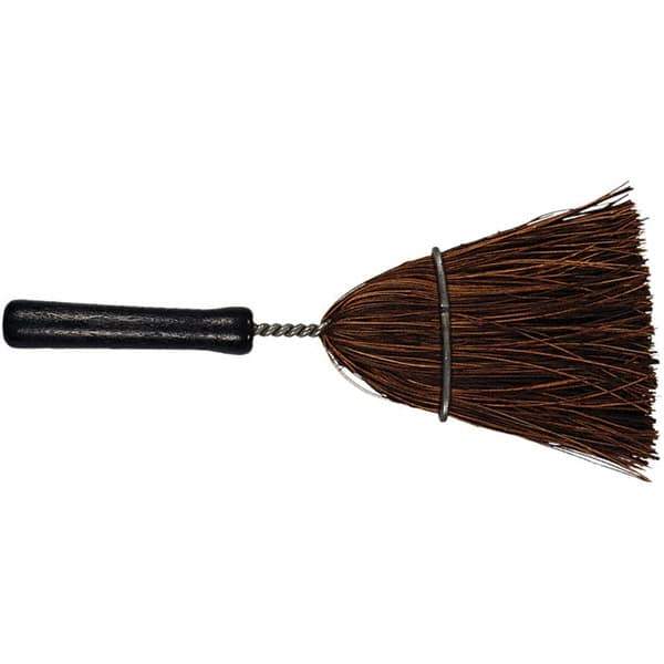 PFERD - 9-3/4" OAL Corn Bristle Whisk Broom - 6" Long Wood Handle, 3" Bristle Length, 4-1/2" Wide - All Tool & Supply