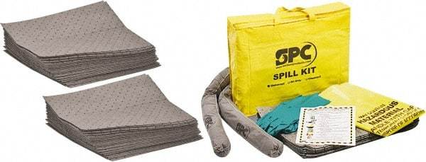 Brady SPC Sorbents - 26 Gal Capacity per Package, Universal Pad - 19" Long x 15" Wide, Gray, Polypropylene - All Tool & Supply