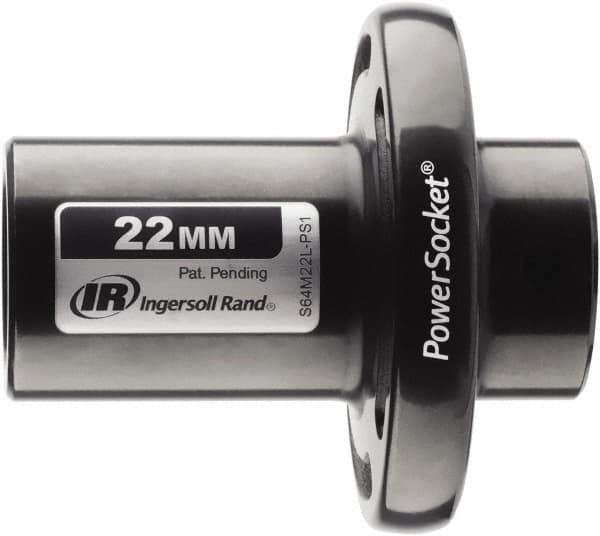 Ingersoll-Rand - 1/2" Drive 22mm Standard Magnetic Nonsparking Universal Impact Socket - 6 Points, 3-1/10" OAL - All Tool & Supply