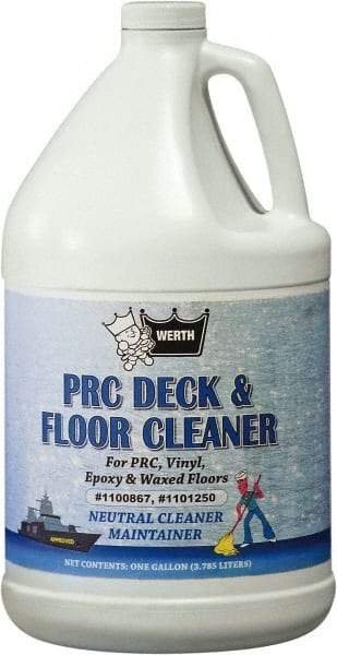 Werth Sanitary Supply - 1 Gal Plastic Bottle Floor Cleaner - Use on All Types of Flooring - All Tool & Supply