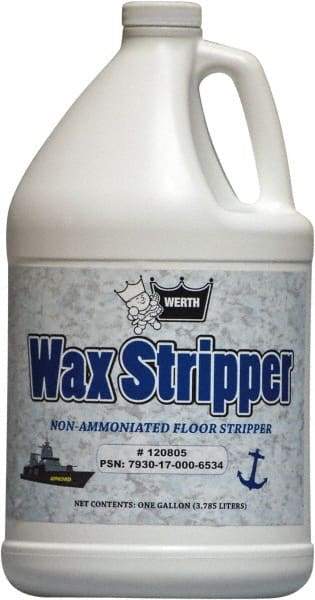 Werth Sanitary Supply - 1 Gal Plastic Bottle Stripper - Use on Resilient Tile, Vinyl Tile - All Tool & Supply