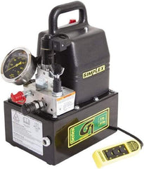 TK Simplex - 10,000 psi Electric Hydraulic Pump & Jack - 1 Gal Oil Capacity, 3-Way, 3 Position Valve, Use with Single Acting Cylinders, Advance, Hold & Retract - All Tool & Supply