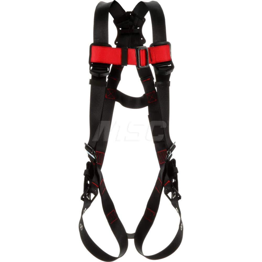 Fall Protection Harnesses: 420 Lb, Vest Style, Size Medium & Large, Polyester Pass-through Chest Strap