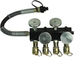 TK Simplex - 3/8" Inlet, 3/8" Outlet Manifold - 9" Long x 3-1/2" Wide x 3" High, 10,000 Max PSI, 1 Inlet Port, 4 Outlet Ports - All Tool & Supply