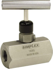 TK Simplex - 3/8 Inlet Steel Hydraulic Control Valve - 3/8 Thread, 10,000 psi, 1.26" Wide x 2-1/2" Long, 0.44 CV Rate - All Tool & Supply