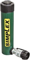 TK Simplex - 2-1/8" Stroke, 15 Ton Portable Hydraulic Single Acting Cylinder - 3.14 Sq In Effective Area, 6.28 Cu In Oil Capacity, 5.83 to 7.96" High, 1.63" Cyl Bore Diam, 2" Plunger Diam, 10,000 Max psi - All Tool & Supply