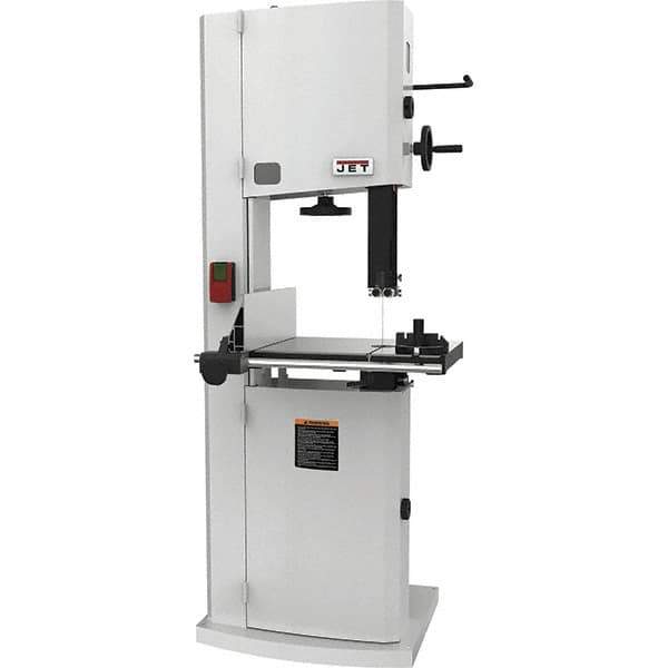 Jet - 14-1/8" Throat Capacity, Step Pulley Vertical Bandsaw - 3,100 SFPM, 3 hp, Single Phase - All Tool & Supply