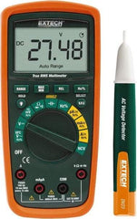 Extech - MN62-K, CAT IV, 600 VAC/VDC, Digital True RMS Multimeter - 40 mOhm, Measures Voltage, Capacitance, Current, Frequency, Resistance - All Tool & Supply