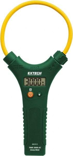 Extech - MA3010, CAT IV, Digital True RMS Clamp Meter with 10" Flex Jaws - 3000 AC Amps, Measures Current - All Tool & Supply