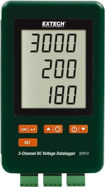 Extech - 1 Phase, 300mV, 0.01 Amp Capability, LCD Display Power Meter - ±0.5% + 0.2mV Voltage Accuracy - All Tool & Supply