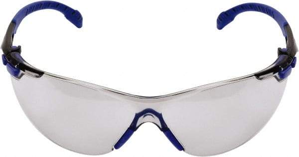 3M - Gray Lenses, Frameless Safety Glasses - Anti-Fog, Blue Frame, Size Universal, Wrap Around - All Tool & Supply