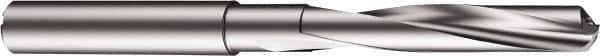 Sandvik Coromant - 31/64" 130° Solid Carbide Jobber Drill - None Finish, Right Hand Cut, Spiral Flute, Straight Shank, 7.4803" OAL, Split Point - All Tool & Supply