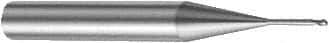 Sandvik Coromant - 0.6mm Diam, 0.6mm LOC, 2 Flute Solid Carbide Ball End Mill - 57mm OAL, 6mm Shank Diam, Ball Flute - All Tool & Supply