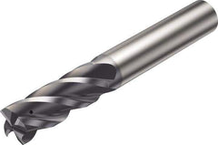 Sandvik Coromant - 1/4", 4 Flute, Single End, Solid Carbide, Corner Chamfer End Mill - 2-1/2" OAL, Right Hand Flute, 5/8" LOC, Right Hand Cut - All Tool & Supply