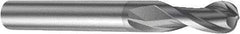 Sandvik Coromant - 9.53mm Diam, 19.05mm LOC, 2 Flute Solid Carbide Ball End Mill - 88.9mm OAL, 9.53mm Shank Diam, Ball Flute - All Tool & Supply