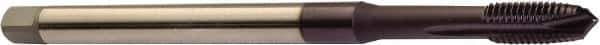 Sandvik Coromant - M6x1.00 Metric, 3 Flute, High Speed Steel Spiral Point Tap - Plug Chamfer, Right Hand Thread, 127.5mm OAL, 15mm Thread Length, 6mm Shank Diam, 6H Class of Fit, Series CoroTap 200 - Exact Industrial Supply