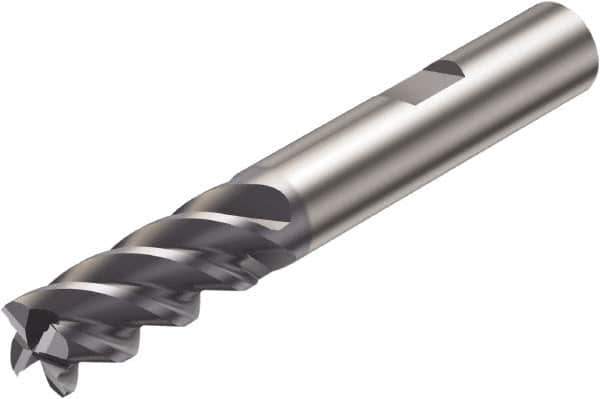 Sandvik Coromant - 10mm, 4 Flute, Solid Carbide, Corner Radius End Mill - 72mm OAL, 45° Helix, Right Hand Flute, 22mm LOC, Right Hand Cut - All Tool & Supply