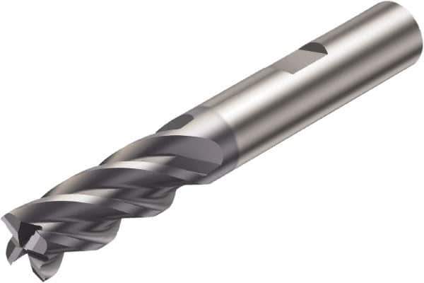 Sandvik Coromant - 8mm, 4 Flute, Solid Carbide, Corner Radius End Mill - 63mm OAL, 37° Helix, Right Hand Flute, 19mm LOC, Right Hand Cut - All Tool & Supply