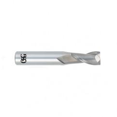 3/8 Dia. x 2-1/2 Overall Length 2-Flute .030 C/R Solid Carbide SE End Mill-Round Shank-Center Cutting-Uncoated - All Tool & Supply