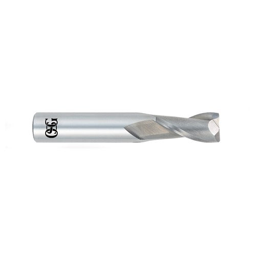 ‎1/8″ Dia. × 1/8″ Shank × 1/2″ DOC × 1-1/2″ OAL, Carbide, Bright, 2 Flute, Corner Radius, Solid End Mill - All Tool & Supply