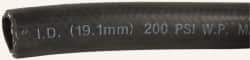 Made in USA - 3/4" ID x 1-5/32" OD CTL Multipurpose Air Hose - 200 Working psi, -40 to 180°F, Black - All Tool & Supply