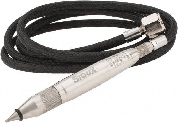 Sioux Tools - 13,000 BPM, 90 psi, 1/4 NPT Inlet, Air Engraving Pen - Includes 59" Hose - All Tool & Supply