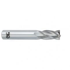 1/4 Dia. x 2-1/2 Overall Length 4-Flute .030 C/R Solid Carbide SE End Mill-Round Shank-Center Cutting-Uncoated - All Tool & Supply