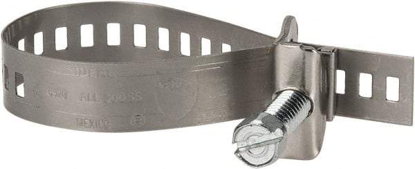 IDEAL TRIDON - SAE Size 20, 11/16 to 1-3/4" Diam, Stainless Steel Double Lock Hose Worm Drive Clamp - Material Grade 301 - All Tool & Supply