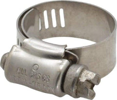 IDEAL TRIDON - SAE Size 8, 1/2 to 1" Diam, Stainless Steel Lined Worm Drive Clamp - Material Grade 316 - All Tool & Supply