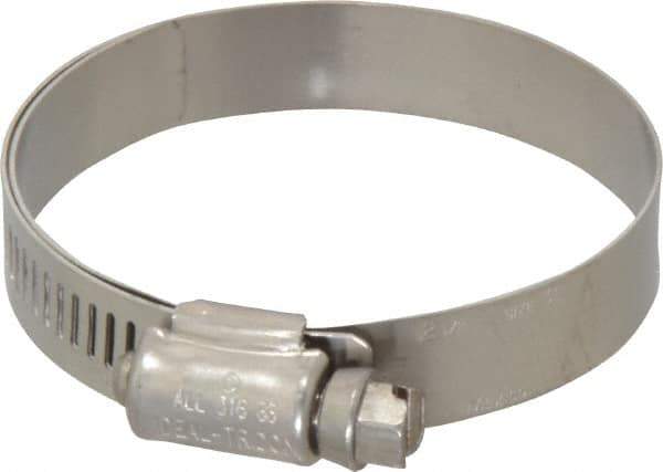 IDEAL TRIDON - SAE Size 32, 1-9/16 to 2-1/2" Diam, Stainless Steel Lined Worm Drive Clamp - Material Grade 316 - All Tool & Supply