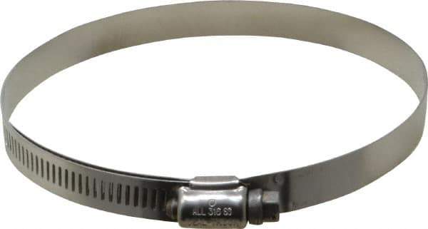 IDEAL TRIDON - SAE Size 72, 4-1/16 to 5" Diam, Stainless Steel Lined Worm Drive Clamp - Material Grade 316 - All Tool & Supply