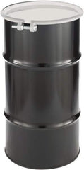 Made in USA - 16 Gallon Cylindrical Carbon Steel Open Head Drum - 27" High x 14" Diam - All Tool & Supply