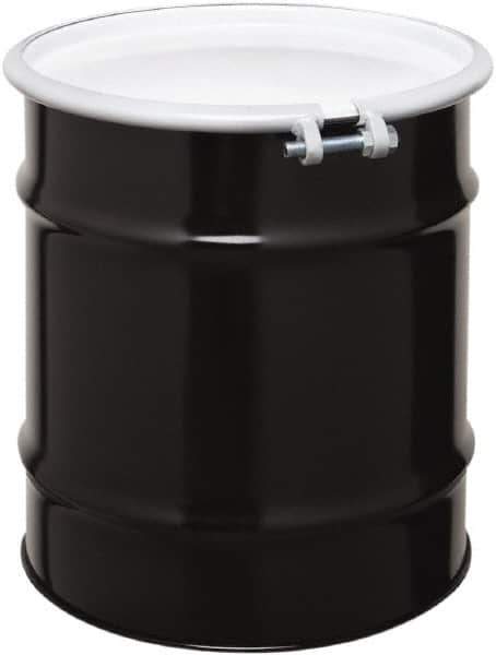 Made in USA - 20 Gallon Cylindrical Carbon Steel Open Head Drum - 19-1/4" High x 18-1/4" Diam - All Tool & Supply