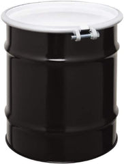 Made in USA - 20 Gallon Cylindrical Carbon Steel Open Head Drum - 19-1/4" High x 18-1/4" Diam - All Tool & Supply