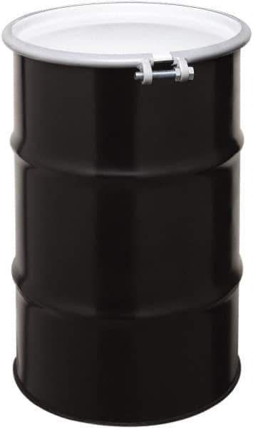 Made in USA - 30 Gallon Cylindrical Carbon Steel Open Head Drum - 27-1/2" High x 18-1/4" Diam - All Tool & Supply