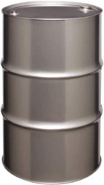 Made in USA - 55 Gallon Cylindrical Stainless Steel Tight Head Drum - 33" High x 22-1/2" Diam - All Tool & Supply