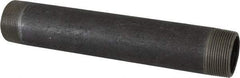 Made in USA - Schedule 80, 1-1/2" Diam x 10" Long Black Pipe Nipple - Threaded - All Tool & Supply