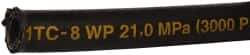 Parker - -8 Hose Size, 1/2" ID, 3,000 psi Work Pressure Hydraulic Hose - 3-1/2" Radius, Synthetic Rubber, -40°F to 212°F - All Tool & Supply