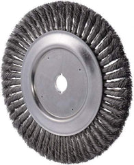 Weiler - 10" OD, 1" Arbor Hole, Knotted Wheel Brush - 0.016" Filament Diam - All Tool & Supply