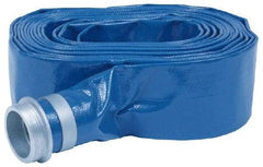 Value Collection - -10 to 150°F, 1" Inside x 1.14" Outside Diam, PVC Liquid Suction & Discharge Hose - Blue, 50' Long, 110 psi Working & 340 psi Brust Pressure - All Tool & Supply