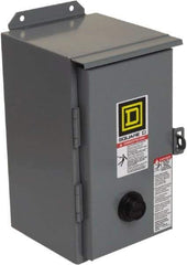 Square D - 110 Coil VAC at 50 Hz, 120 Coil VAC at 60 Hz, 27 Amp, NEMA Size 1, Nonreversible Enclosed Enclosure NEMA Motor Starter - 2 hp at 1 Phase, 12 Enclosure Rating - All Tool & Supply