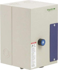 Schneider Electric - 9 Amp, 24 Coil VAC, Nonreversible Enclosed IEC Motor Starter - 1 Phase Hp: 0.3 at 120 VAC, 1 at 240 VAC, 3 Phase Hp: 2 at 208 VAC, 2 at 230 VAC, 5 at 460 VAC, 7.5 at 575 VAC - All Tool & Supply