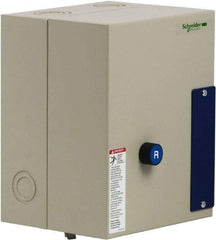 Schneider Electric - 9 Amp, 120 Coil VAC, Reversible Enclosed IEC Motor Starter - 1 Phase Hp: 0.3 at 120 VAC, 1 at 240 VAC, 3 Phase Hp: 2 at 208 VAC, 2 at 230 VAC, 5 at 460 VAC, 7.5 at 575 VAC - All Tool & Supply