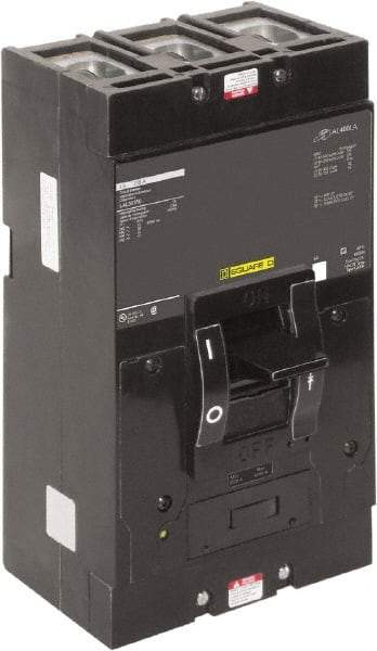 Square D - 350 Amp, 600 V, 3 Pole, Panel Mount Molded Case Circuit Breaker - Thermal Magnetic Trip, Multiple Breaking Capacity Ratings - All Tool & Supply