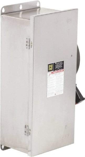 Square D - 100 Amp, 600 VAC/VDC, 3 Pole Nonfused Safety Switch - NEMA 12, 3, 3R, 4 & 4X, 40 hp at 600 VAC, 50 hp at 600 VDC (Single Phase), 100 hp at 600 VAC, 50 hp at 600 VDC (Triple Phase) - All Tool & Supply