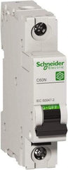 Schneider Electric - 6 Amp, 440 VAC, 1 Pole, DIN Rail Mounted Miniature Circuit Breaker - Magnetic Trip, Multiple Breaking Capacity Ratings, 18-4 AWG, 76mm Deep x 81mm High x 18mm Wide - All Tool & Supply